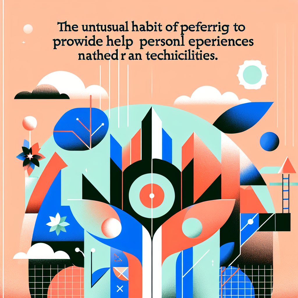 A estranha mania de querer ajudar com experiência própria e não com tecnicalidade