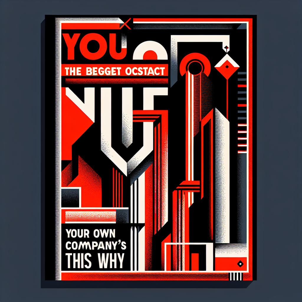 Você pode ser o maior obstáculo para o crescimento da sua própria empresa — e esse é o motivo