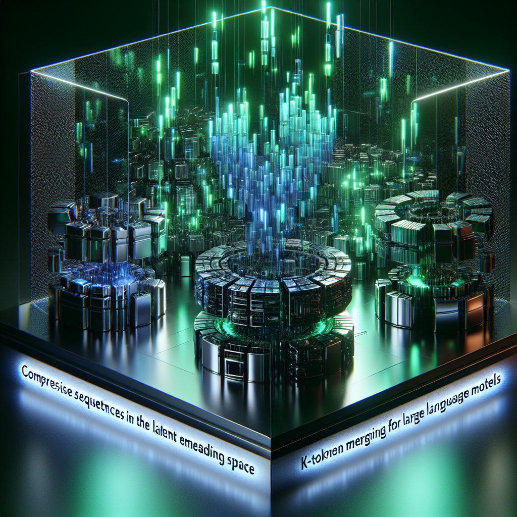Compressing Sequences in the Latent Embedding Space: $K$-Token Merging for Large Language Models