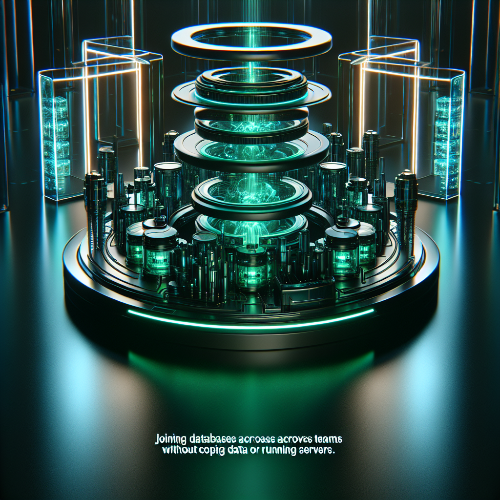 Joining databases across teams without copying data or running servers