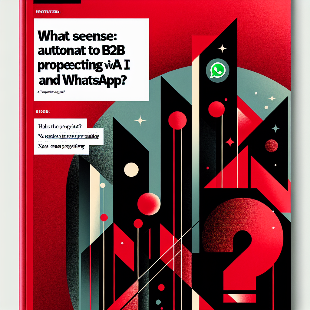 Feedback comercial: faz sentido automatizar prospecção B2B com IA + WhatsApp?