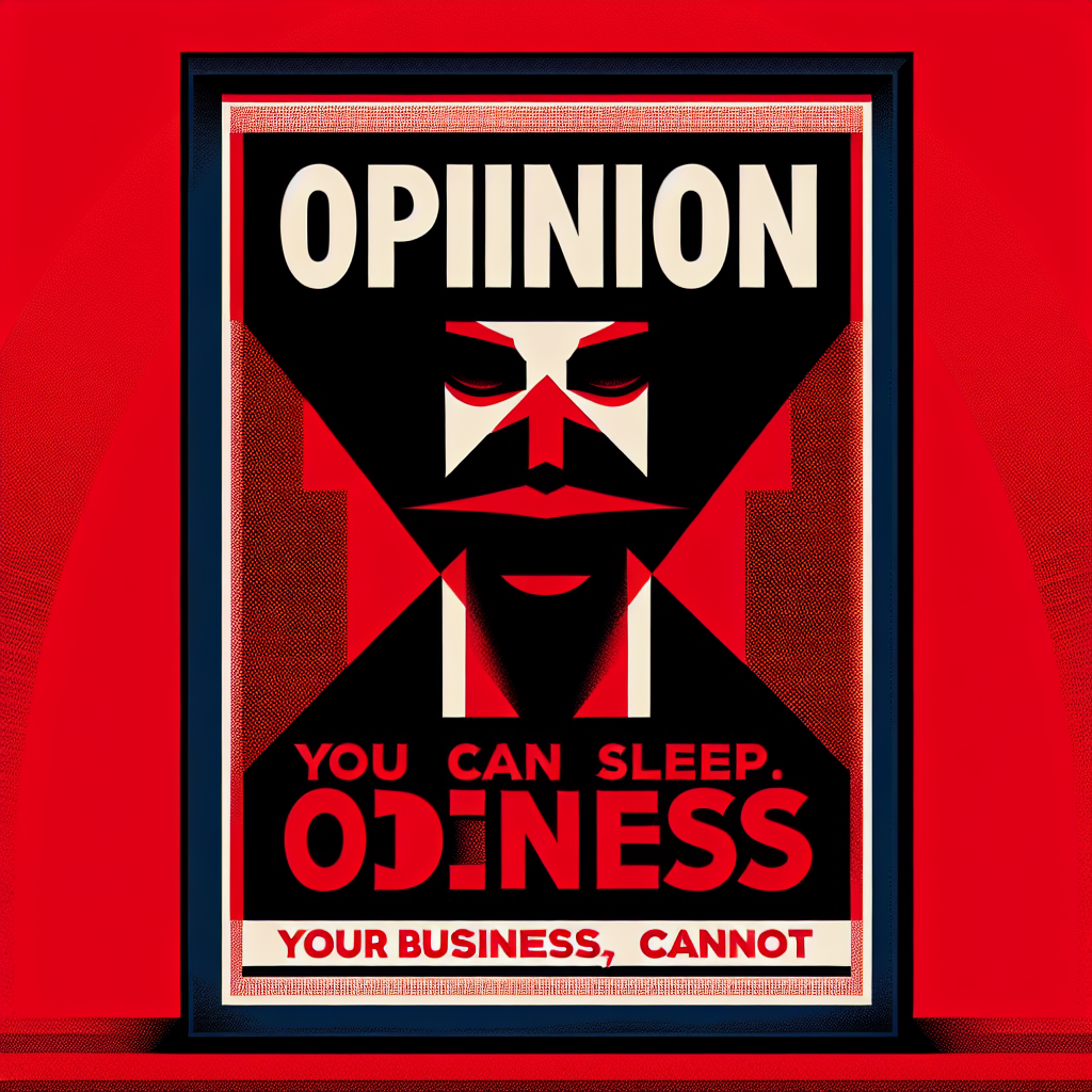 Opinião: você pode dormir. O seu negócio, não